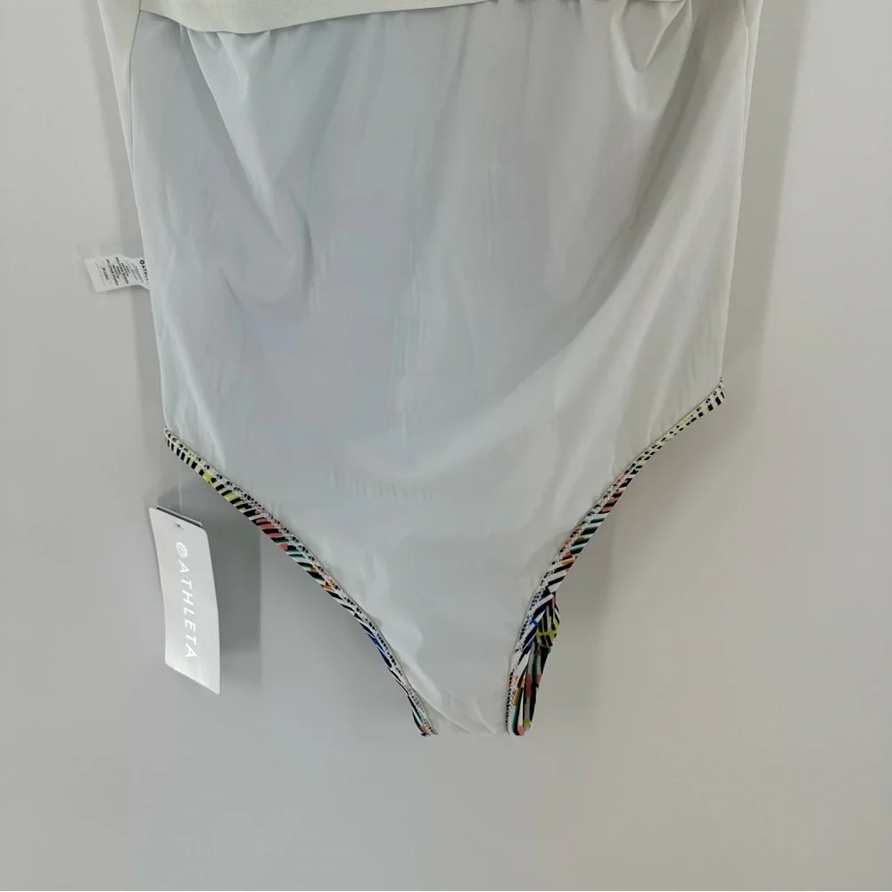 NWT Athleta QuickDri Prismatic Scoop One-Piece Multi Color Swimsuit Size Medium - Picture 7 of 10